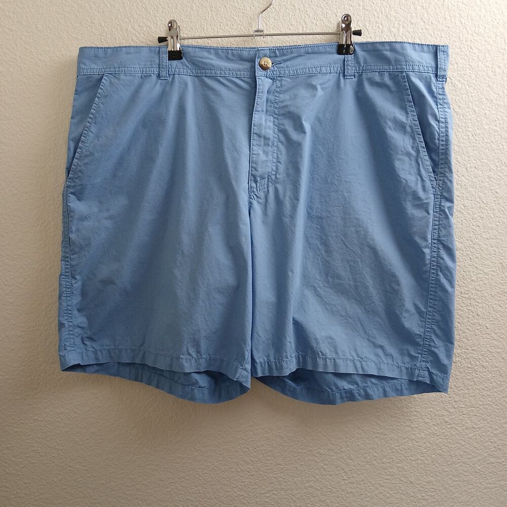 Columbia Men's Washed Out Shorts 40W 8L Ripple Blue pockets flat front chinos